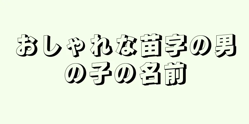 おしゃれな苗字の男の子の名前