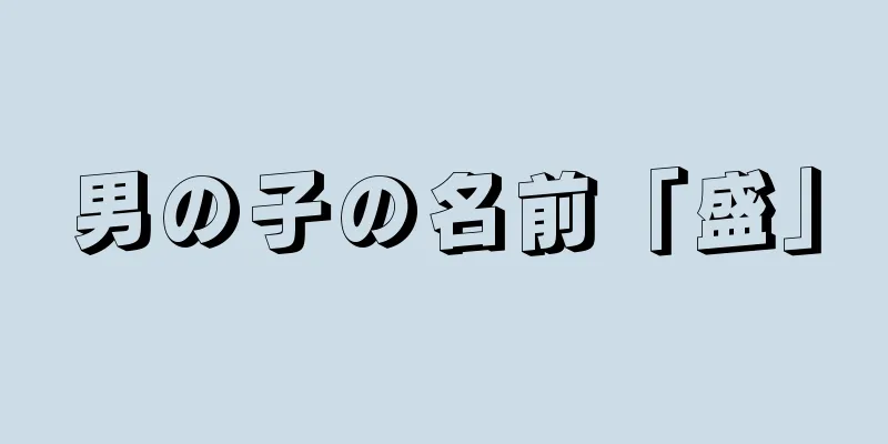 男の子の名前「盛」