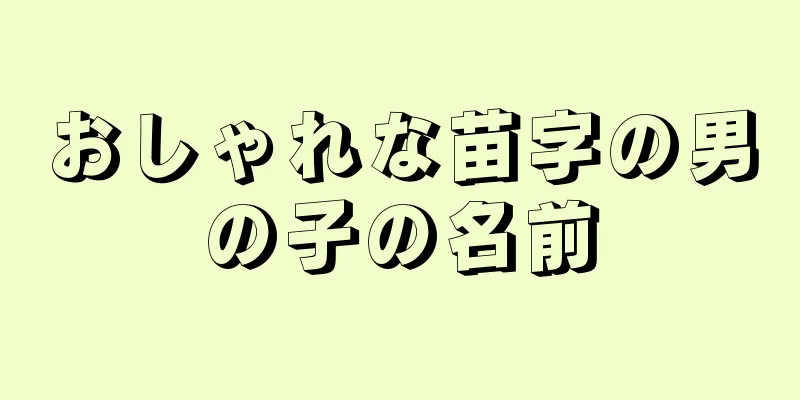 おしゃれな苗字の男の子の名前