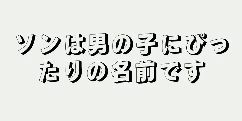 ソンは男の子にぴったりの名前です