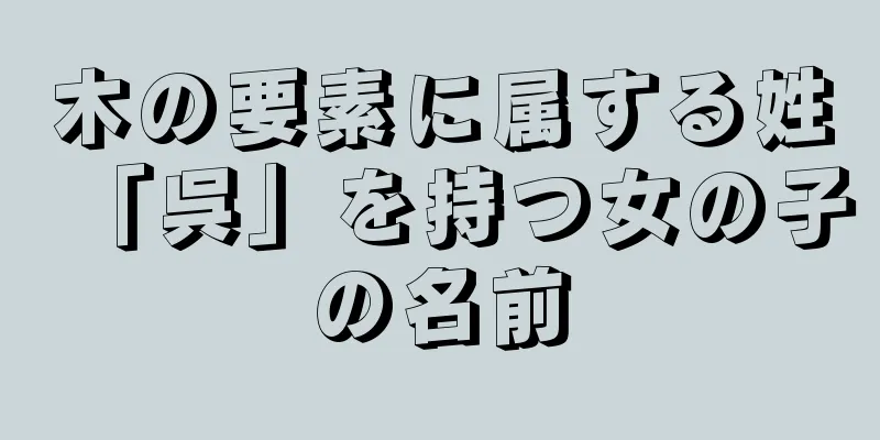木の要素に属する姓「呉」を持つ女の子の名前