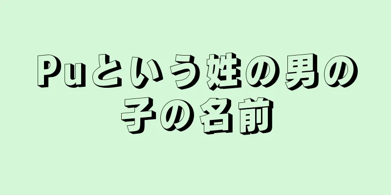 Puという姓の男の子の名前