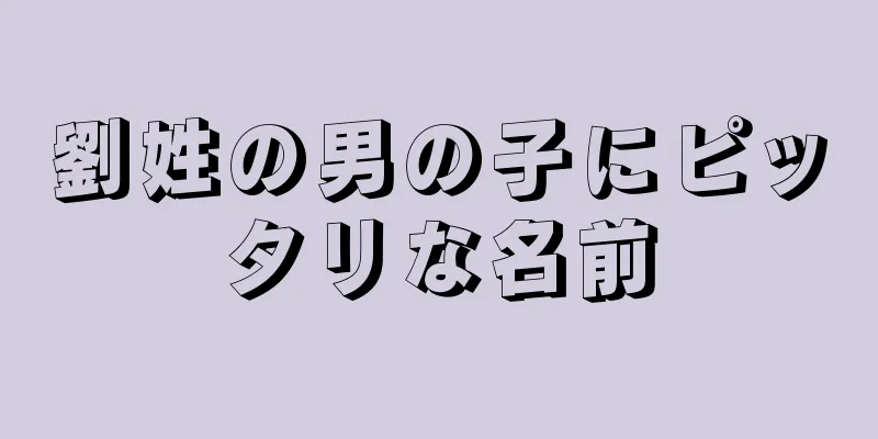劉姓の男の子にピッタリな名前