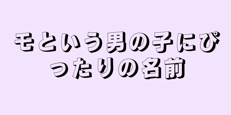 モという男の子にぴったりの名前