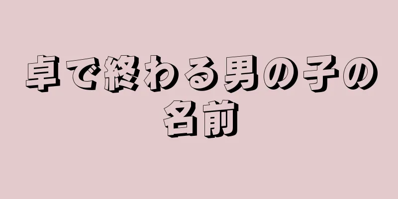 卓で終わる男の子の名前