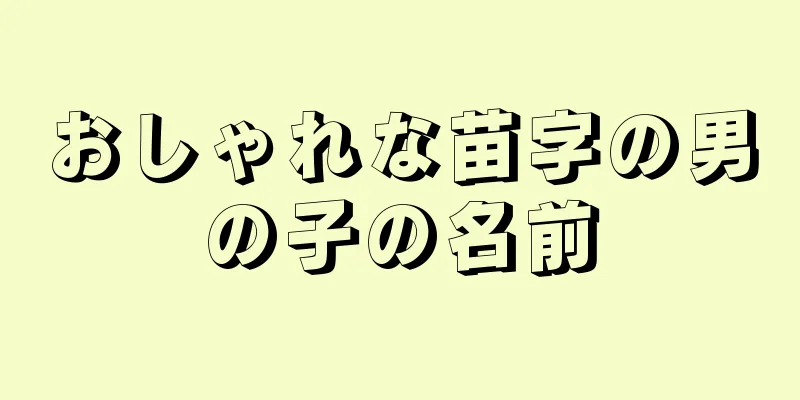 おしゃれな苗字の男の子の名前