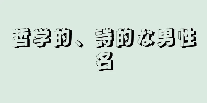 哲学的、詩的な男性名