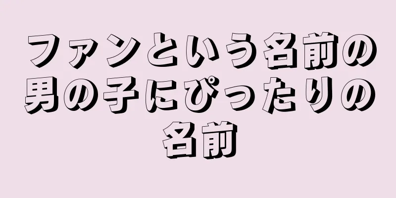 ファンという名前の男の子にぴったりの名前