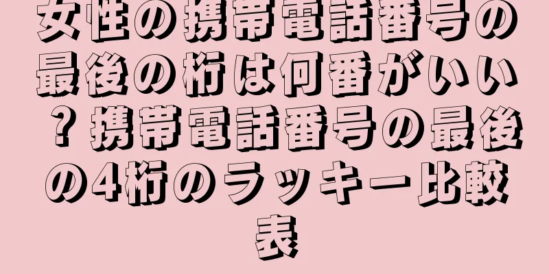 女性の携帯電話番号の最後の桁は何番がいい？携帯電話番号の最後の4桁のラッキー比較表