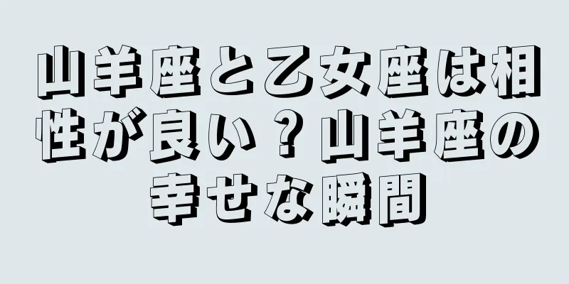 山羊座と乙女座は相性が良い？山羊座の幸せな瞬間