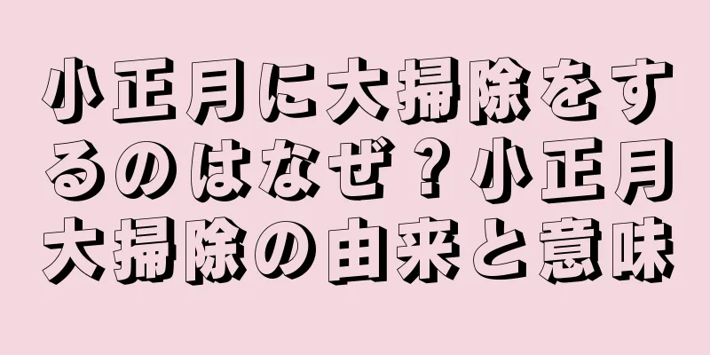 小正月に大掃除をするのはなぜ？小正月大掃除の由来と意味