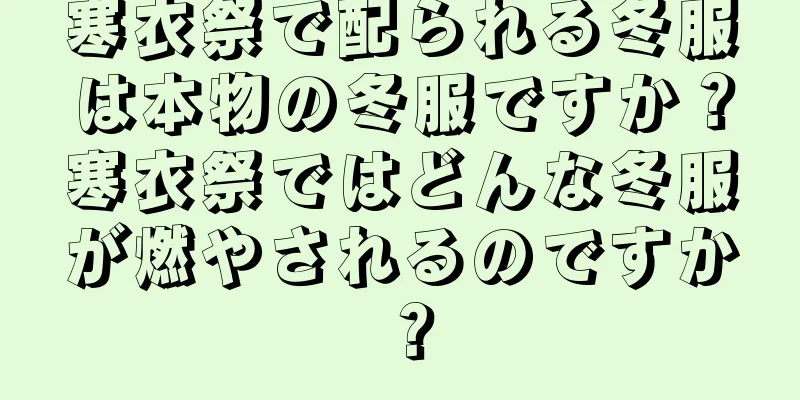 寒衣祭で配られる冬服は本物の冬服ですか？寒衣祭ではどんな冬服が燃やされるのですか？