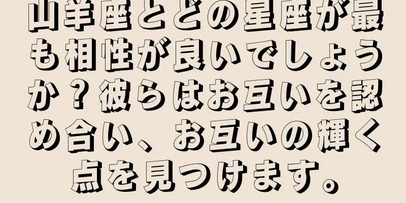 山羊座とどの星座が最も相性が良いでしょうか？彼らはお互いを認め合い、お互いの輝く点を見つけます。