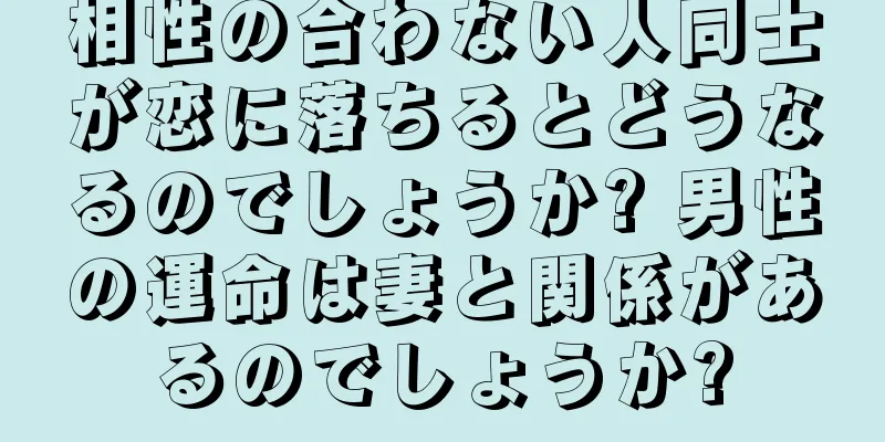 相性の合わない人同士が恋に落ちるとどうなるのでしょうか? 男性の運命は妻と関係があるのでしょうか?