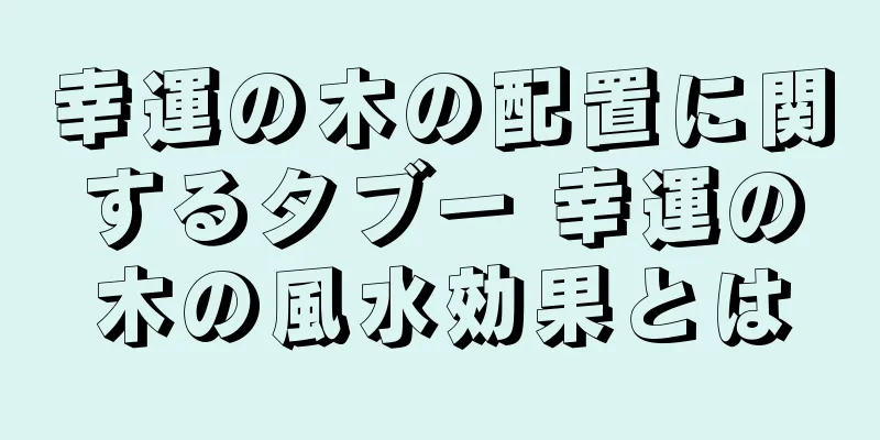 幸運の木の配置に関するタブー 幸運の木の風水効果とは