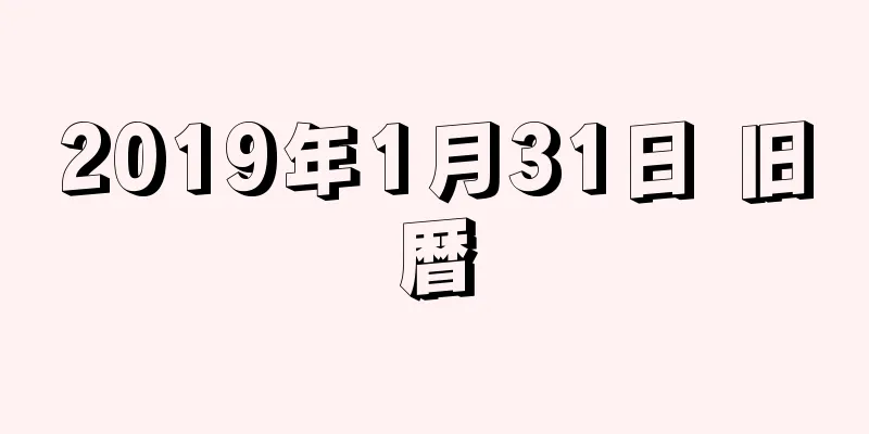 2019年1月31日 旧暦