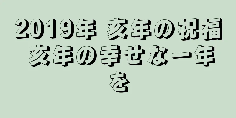 2019年 亥年の祝福 亥年の幸せな一年を
