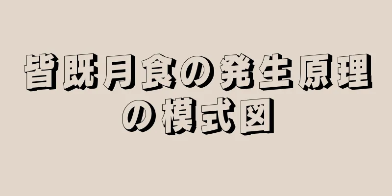 皆既月食の発生原理の模式図