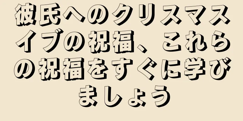 彼氏へのクリスマスイブの祝福、これらの祝福をすぐに学びましょう