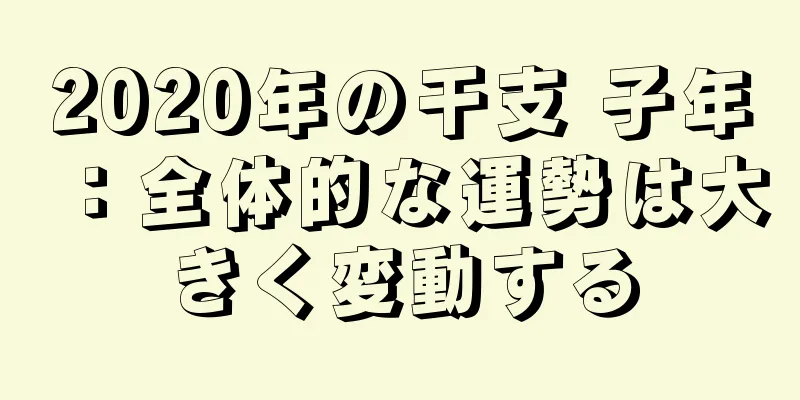 2020年の干支 子年：全体的な運勢は大きく変動する