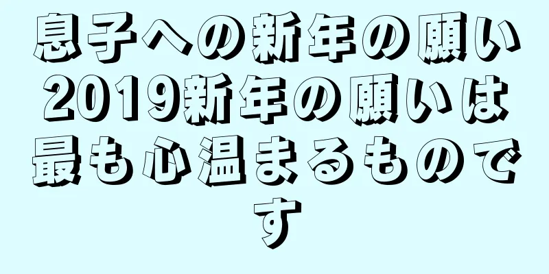 息子への新年の願い2019新年の願いは最も心温まるものです