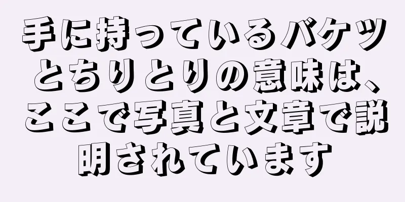 手に持っているバケツとちりとりの意味は、ここで写真と文章で説明されています