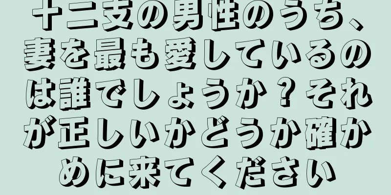 十二支の男性のうち、妻を最も愛しているのは誰でしょうか？それが正しいかどうか確かめに来てください