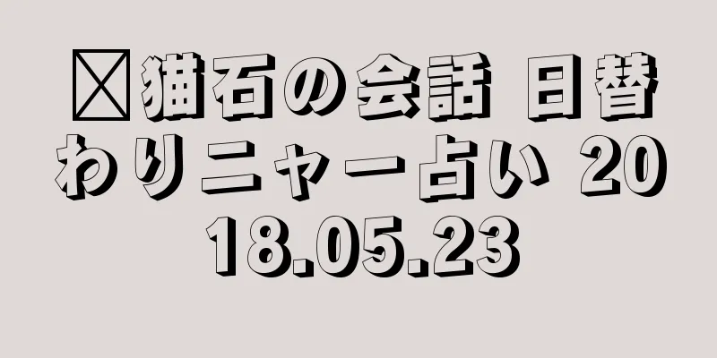 ​猫石の会話 日替わりニャー占い 2018.05.23
