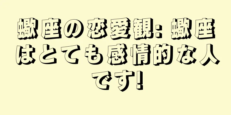 蠍座の恋愛観: 蠍座はとても感情的な人です!