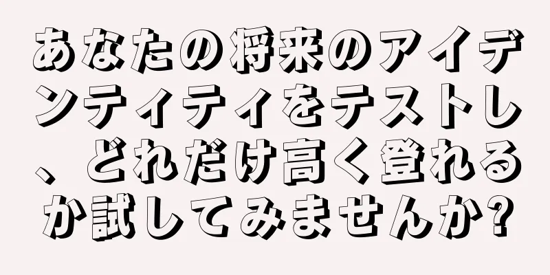 あなたの将来のアイデンティティをテストし、どれだけ高く登れるか試してみませんか?