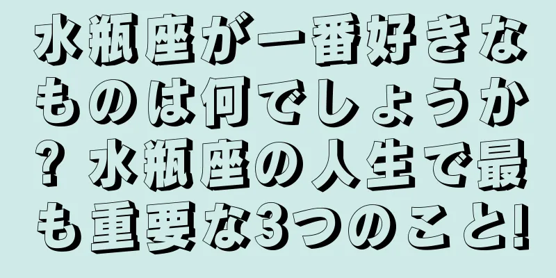 水瓶座が一番好きなものは何でしょうか? 水瓶座の人生で最も重要な3つのこと!