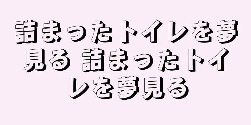 詰まったトイレを夢見る 詰まったトイレを夢見る