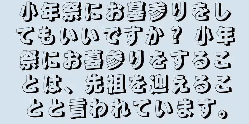 小年祭にお墓参りをしてもいいですか？ 小年祭にお墓参りをすることは、先祖を迎えることと言われています。