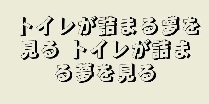 トイレが詰まる夢を見る トイレが詰まる夢を見る