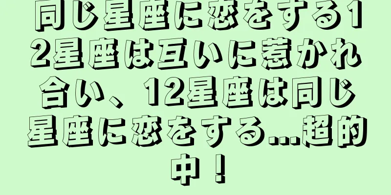 同じ星座に恋をする12星座は互いに惹かれ合い、12星座は同じ星座に恋をする...超的中！