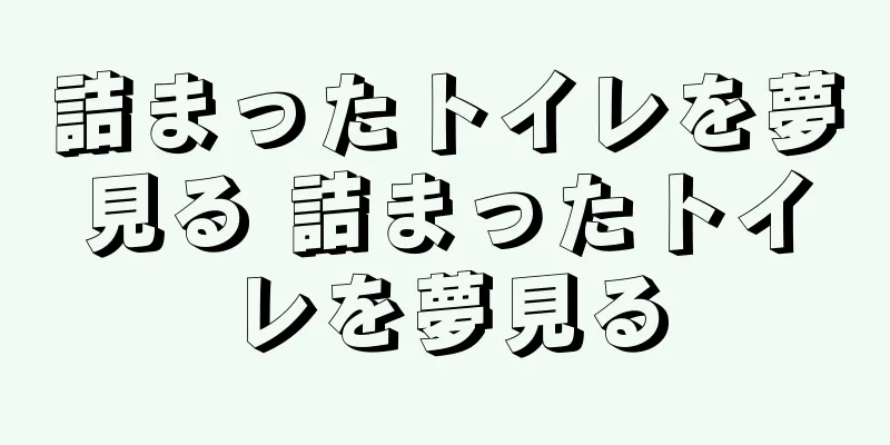 詰まったトイレを夢見る 詰まったトイレを夢見る