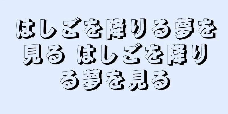はしごを降りる夢を見る はしごを降りる夢を見る