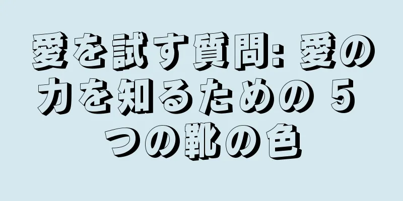 愛を試す質問: 愛の力を知るための 5 つの靴の色