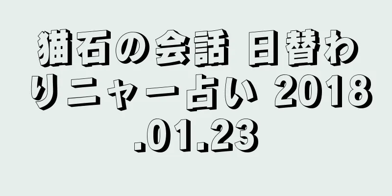 猫石の会話 日替わりニャー占い 2018.01.23
