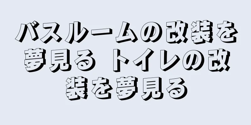 バスルームの改装を夢見る トイレの改装を夢見る