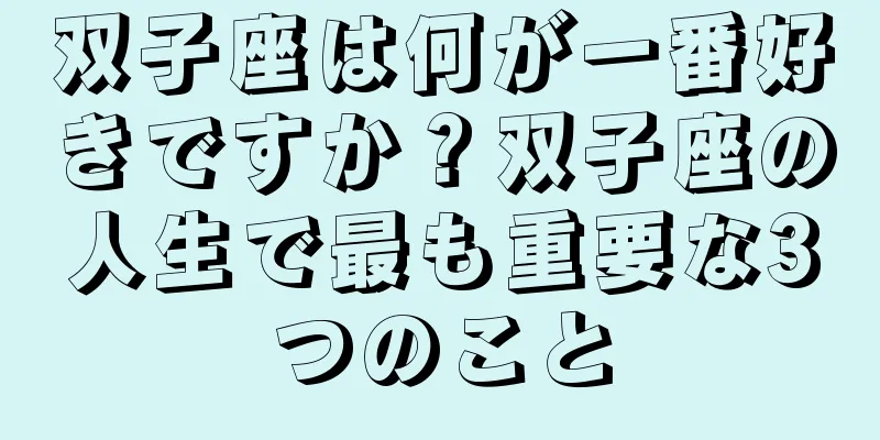 双子座は何が一番好きですか？双子座の人生で最も重要な3つのこと