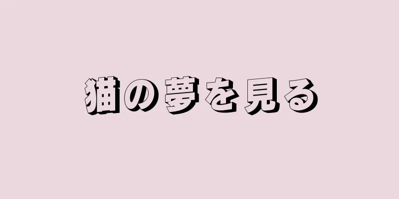 猫の夢を見る