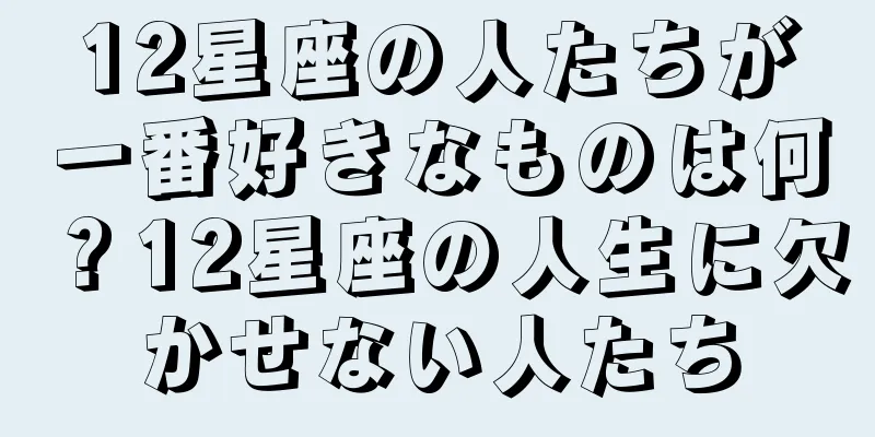 12星座の人たちが一番好きなものは何？12星座の人生に欠かせない人たち