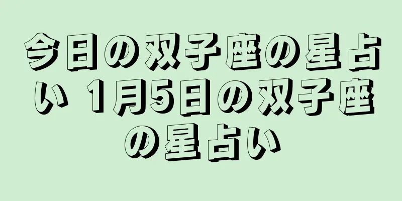 今日の双子座の星占い 1月5日の双子座の星占い