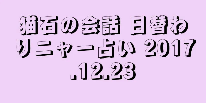 猫石の会話 日替わりニャー占い 2017.12.23