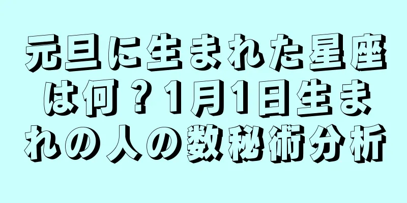 元旦に生まれた星座は何？1月1日生まれの人の数秘術分析