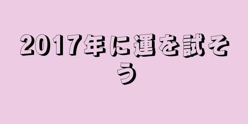 2017年に運を試そう