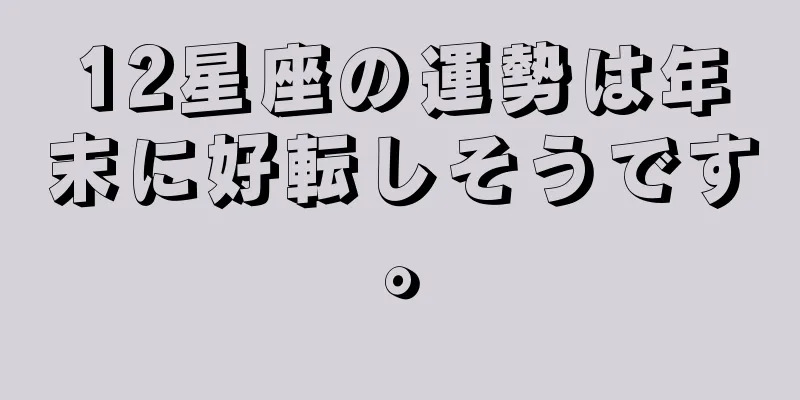 12星座の運勢は年末に好転しそうです。