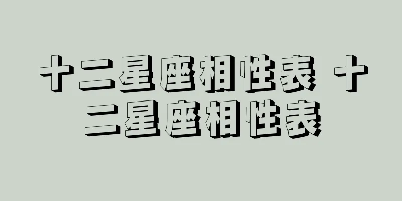 十二星座相性表 十二星座相性表