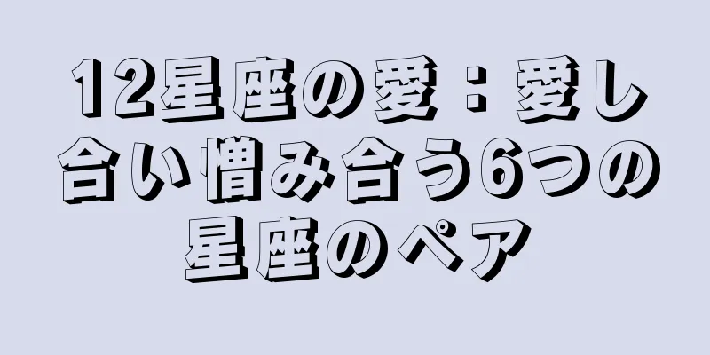 12星座の愛：愛し合い憎み合う6つの星座のペア